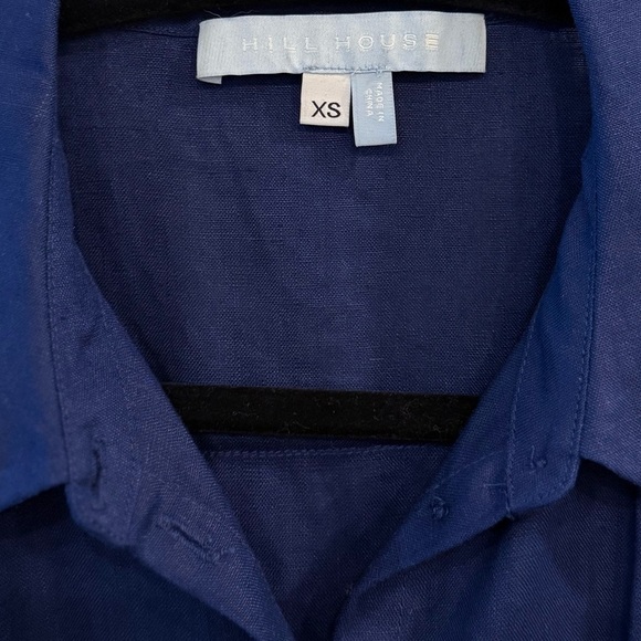 Hill House 100% Linen Navy Midi Dress - Picture 5 of 6